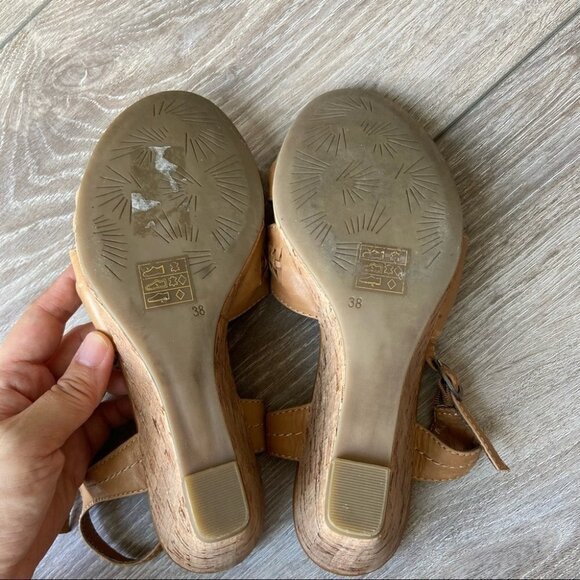 Locale Braided Leather Cork Wedge Heel Sandal - Picture 10 of 11